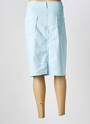 Jupe mi-longue stretch bleu GEVANA femme