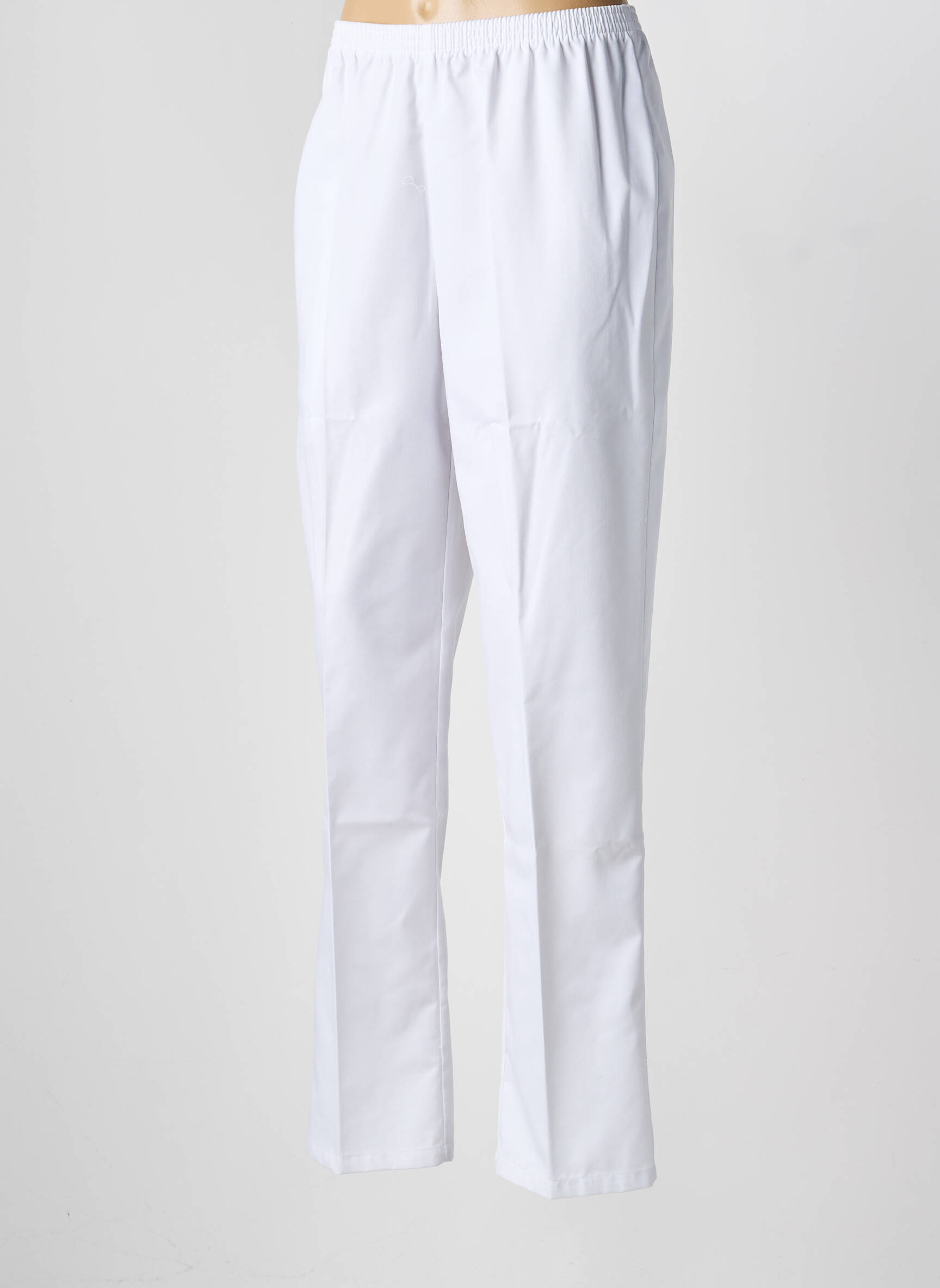 Pantalon slim taille élastique taille normale blanc GEVANA femme