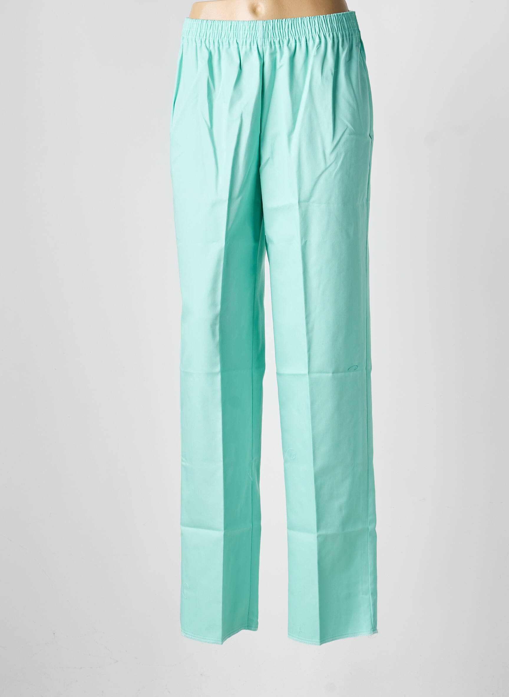 Pantalon slim taille élastique taille normale vert GEVANA femme