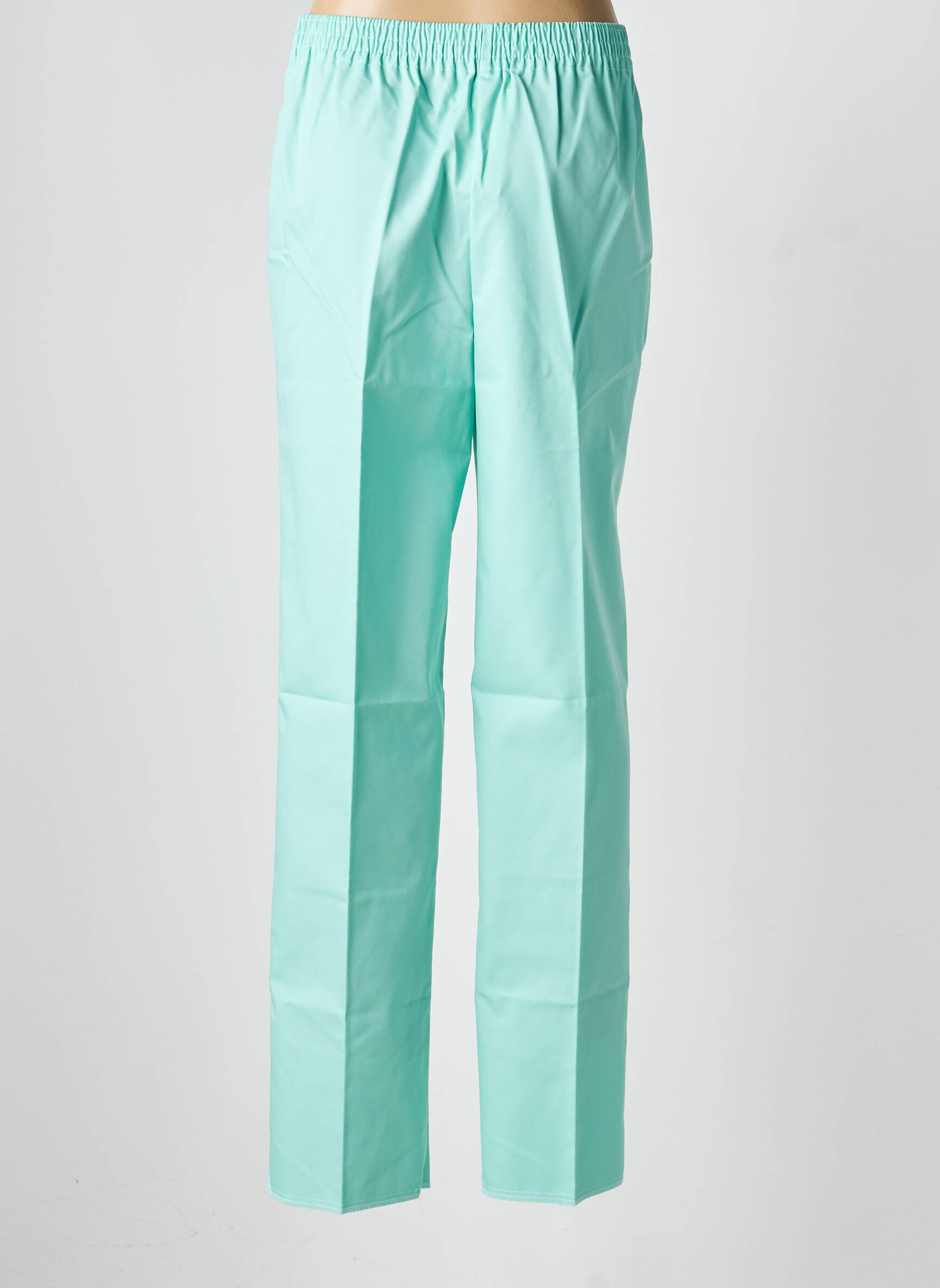 Pantalon slim taille élastique taille normale vert GEVANA femme