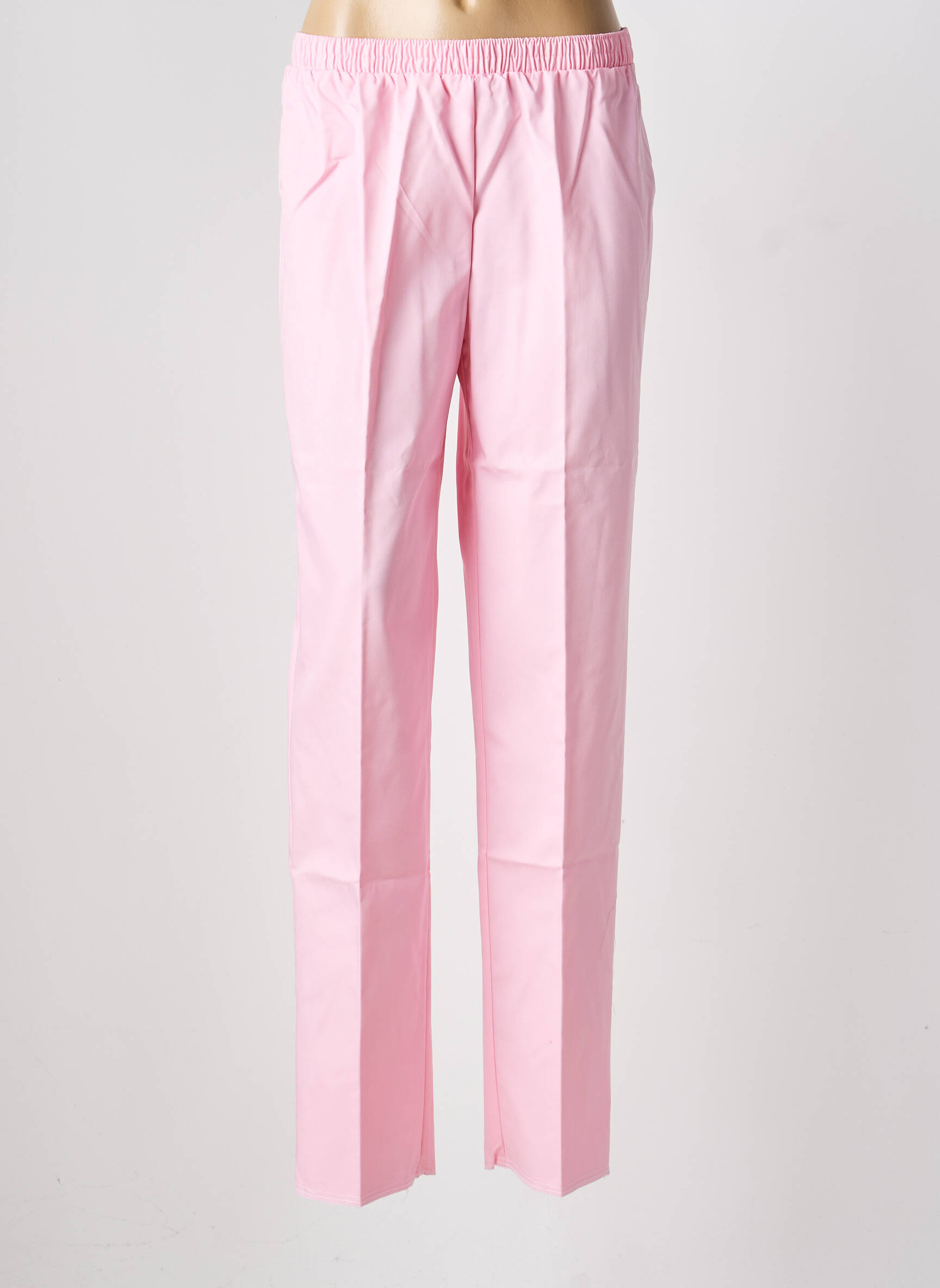 Pantalon slim taille élastique taille normale rose GEVANA femme