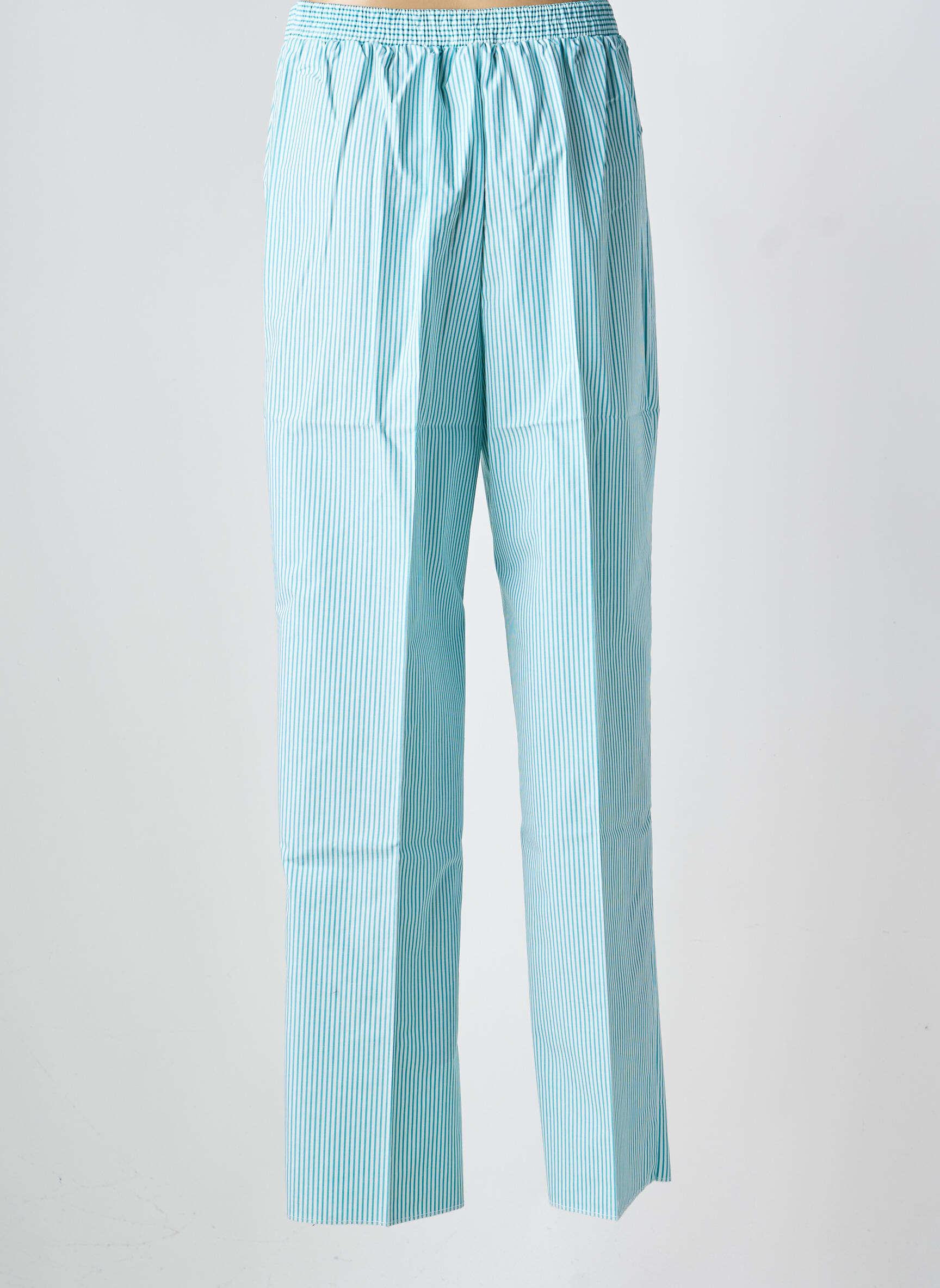 Pantalon droit taille élastique taille normale vert GEVANA femme
