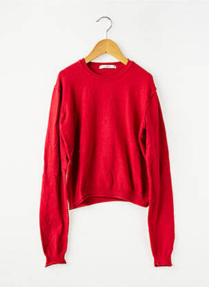 Pull col rond manches longues rouge PULL & BEAR enfant