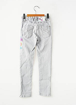 Jeans coupe slim stretch taille ajustable gris ORCHESTRA fille