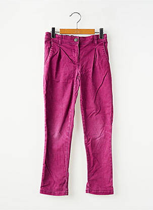 Jeans coupe slim stretch taille à pinces rose ORCHESTRA fille
