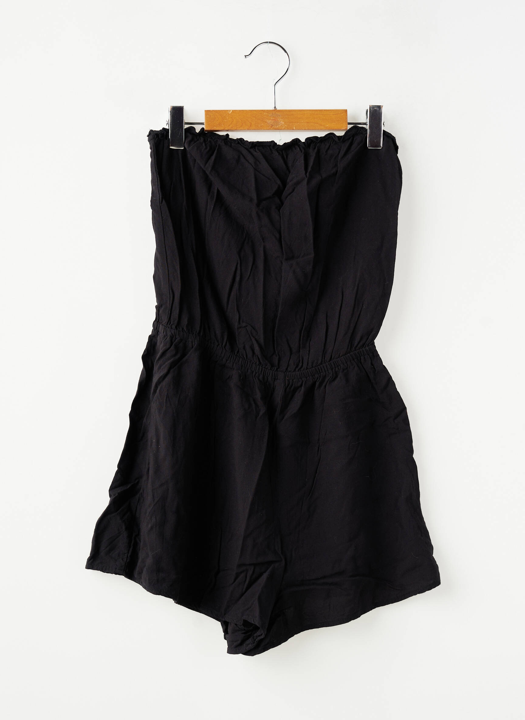 Combishort col carré sans manche noir SANS MARQUE fille