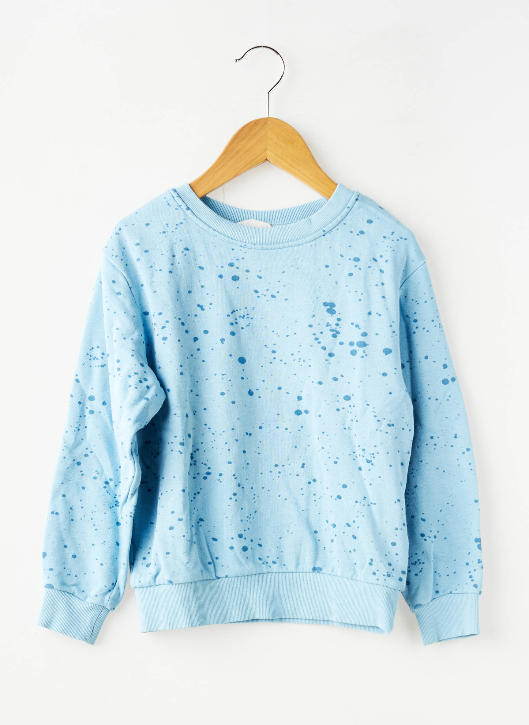 Sweat-shirt resserrée sur le bas manches longues bleu H&M enfant