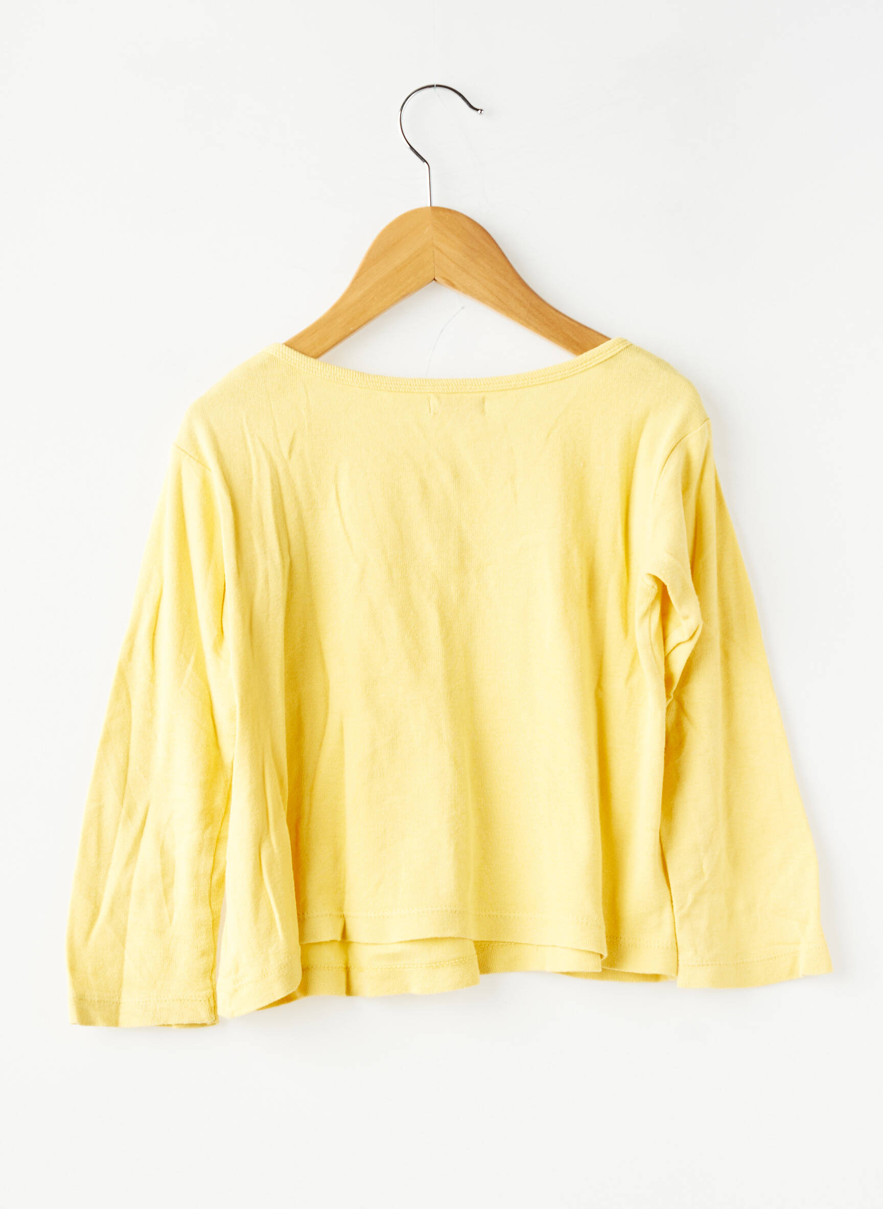 T-shirt tissage jersey manches longues jaune TEX fille