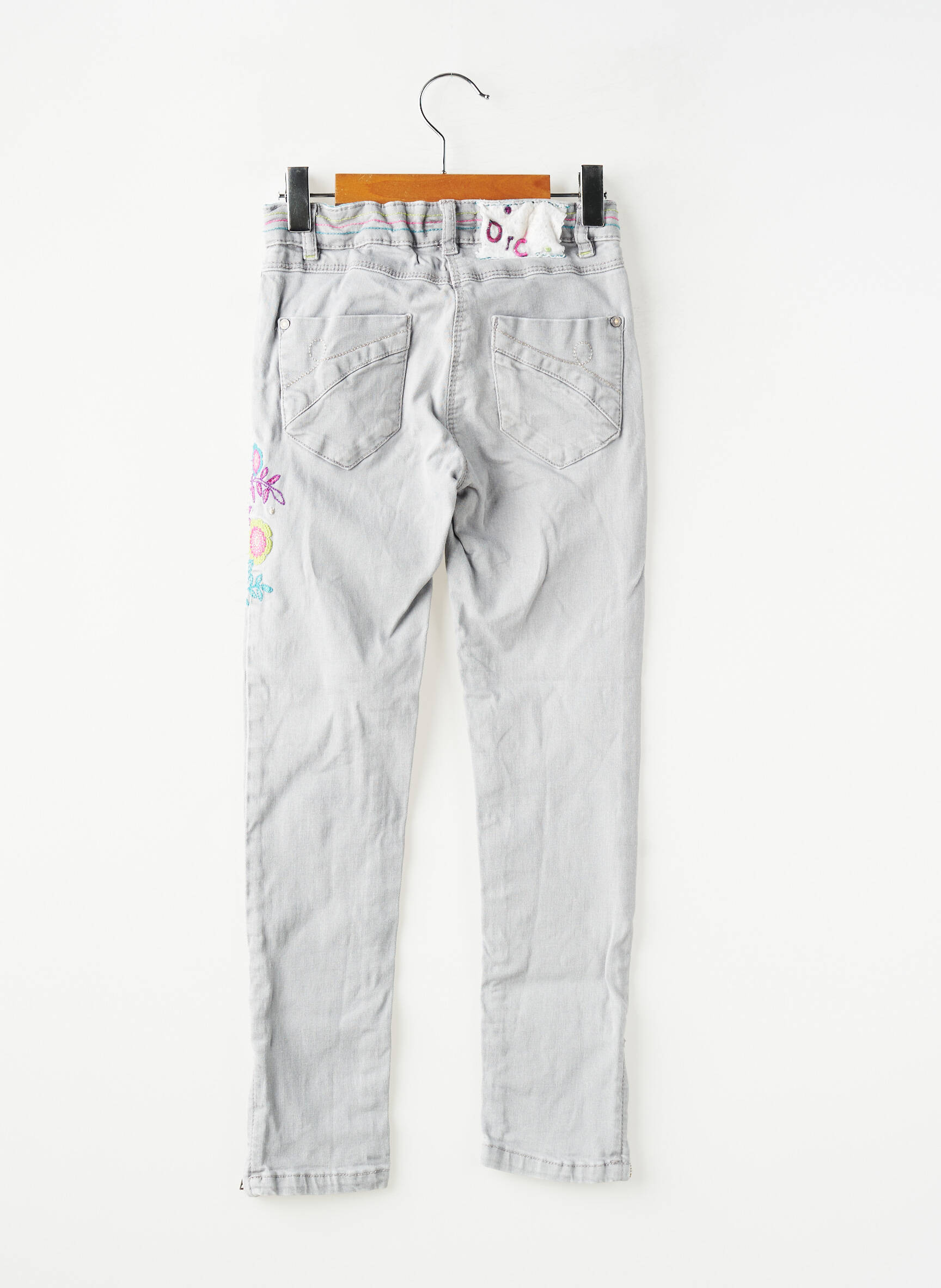 Jeans coupe slim stretch taille ajustable gris ORCHESTRA fille