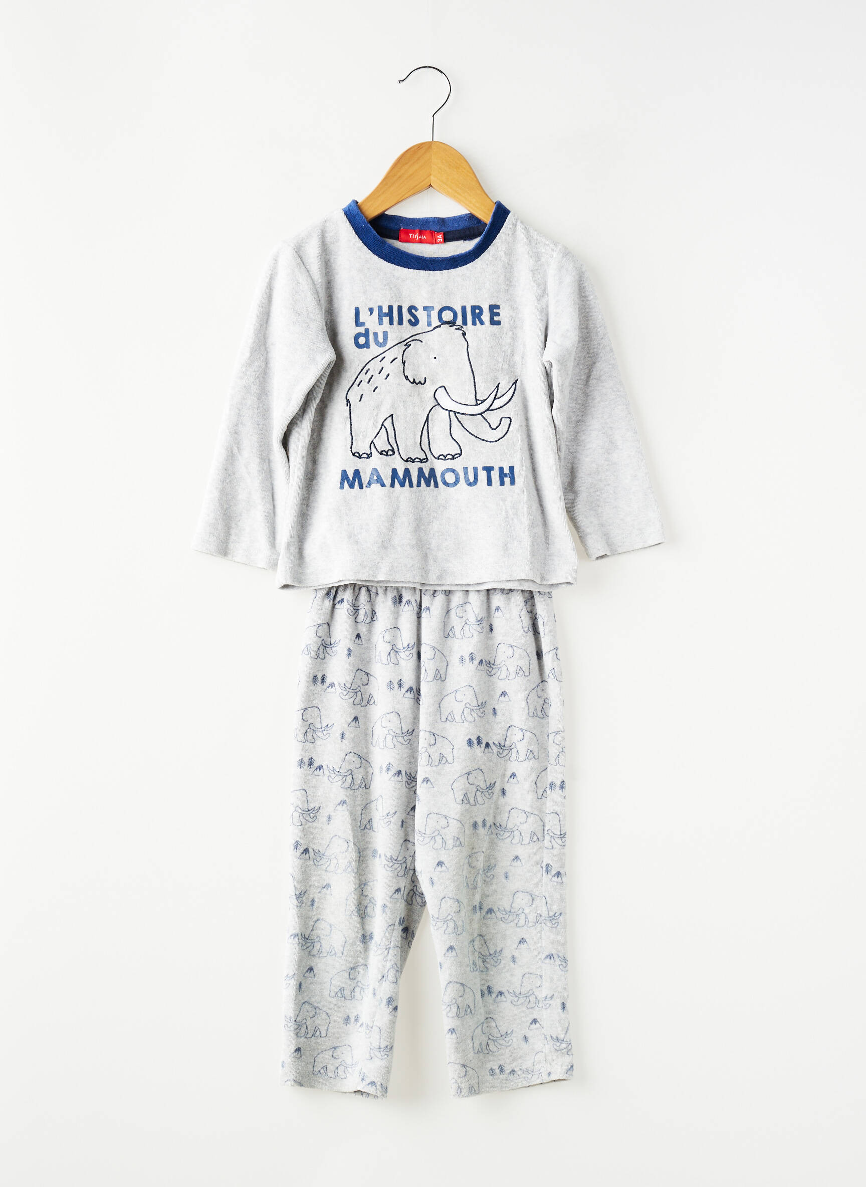 Pyjama imprimé fantaisie bleu TISSAÏA garçon