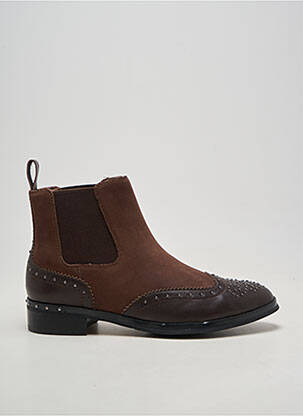 Bottines/boots matière lisse talon plat jusqu'à 3cm marron MAM'ZELLE femme