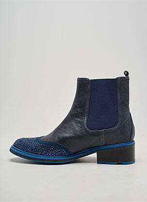 Bottines/boots matière lisse talon de 4 à 6cm bleu MAM'ZELLE femme