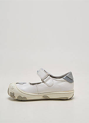 Ballerines matière lisse bout rond blanc GIOSEPPO KIDS fille
