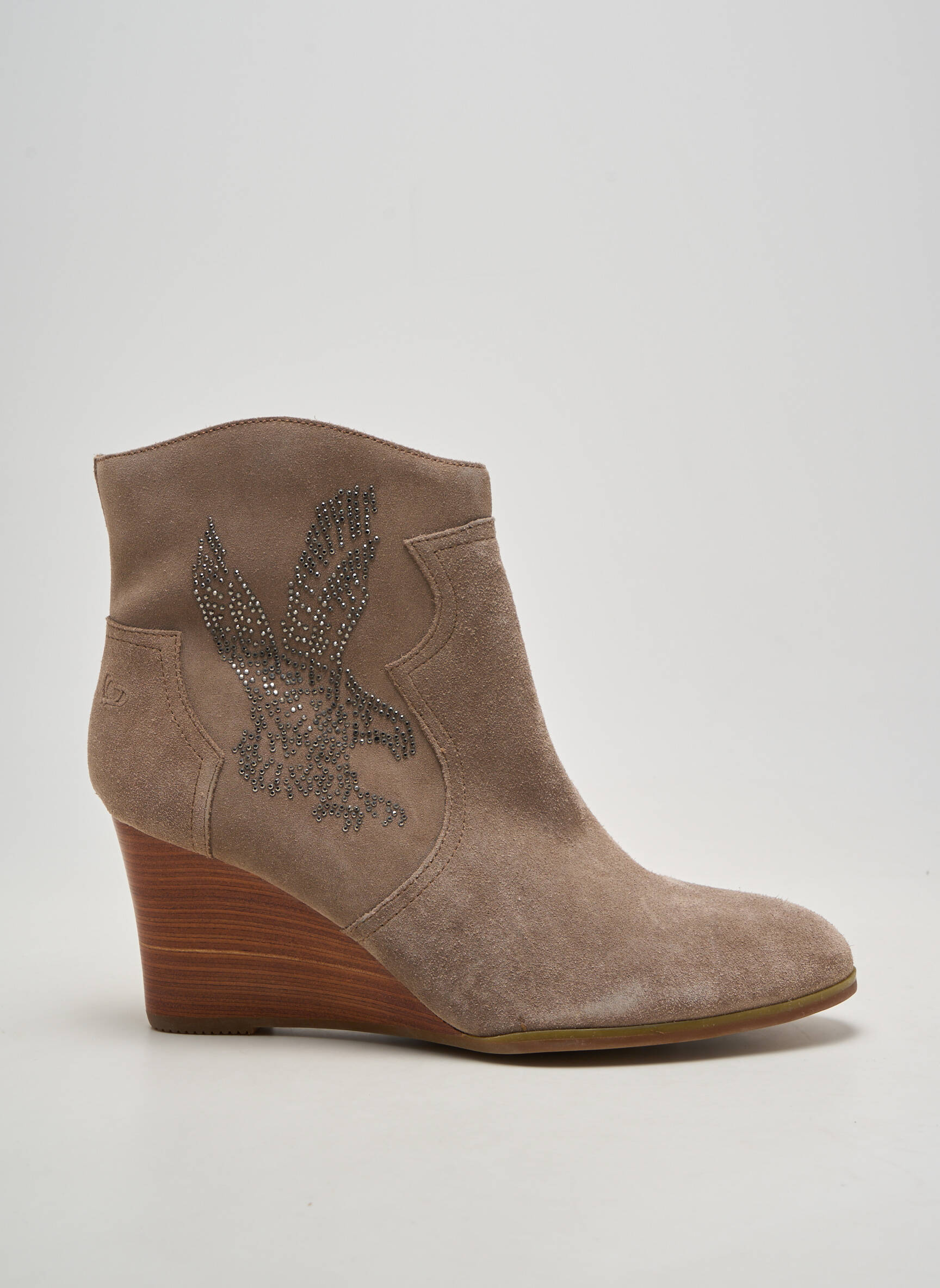 Bottines/boots bout pointu talon de 7 à 9cm beige MAM'ZELLE femme