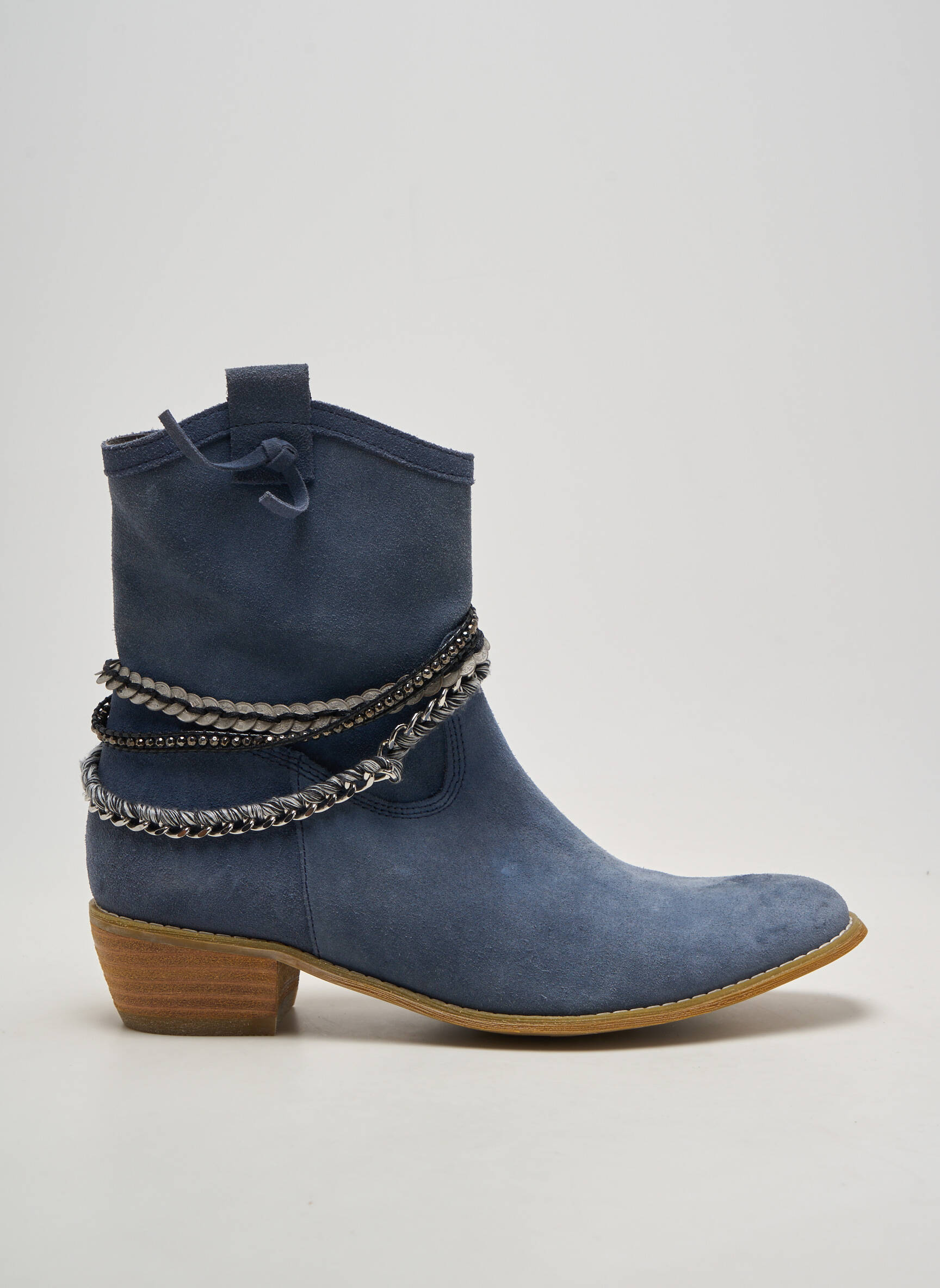 Bottines/boots bout pointu talon de 4 à 6cm bleu MAM'ZELLE femme
