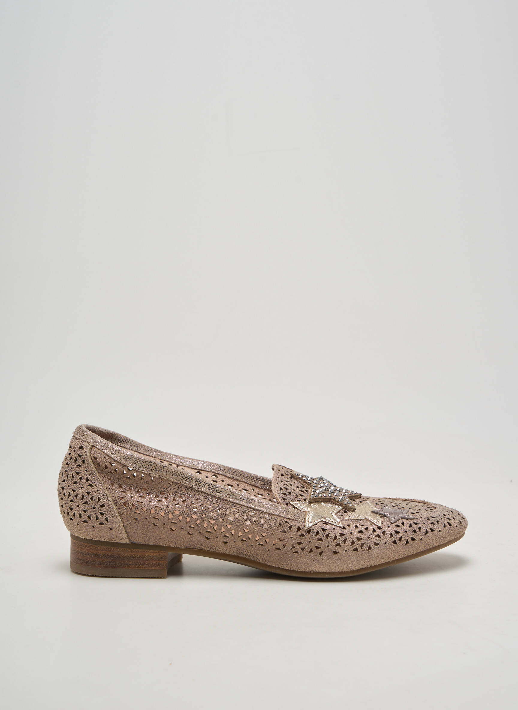 Ballerines talon bas talon plat jusqu'à 3cm beige MAM'ZELLE femme