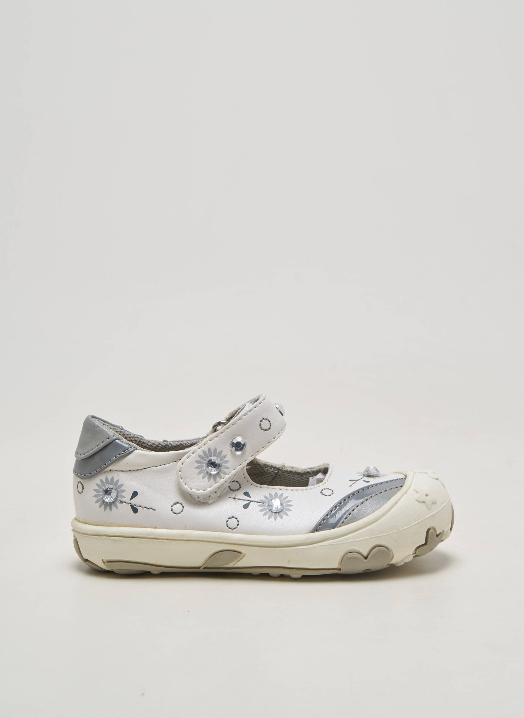 Ballerines matière lisse bout rond blanc GIOSEPPO KIDS fille