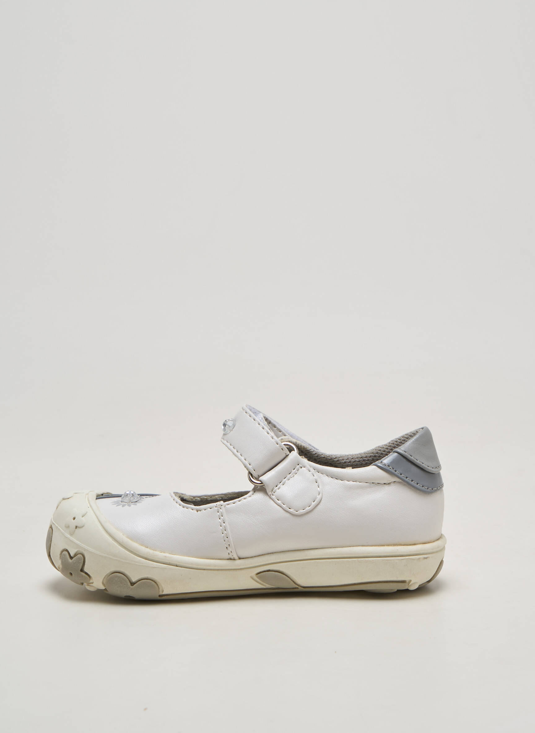 Ballerines matière lisse bout rond blanc GIOSEPPO KIDS fille