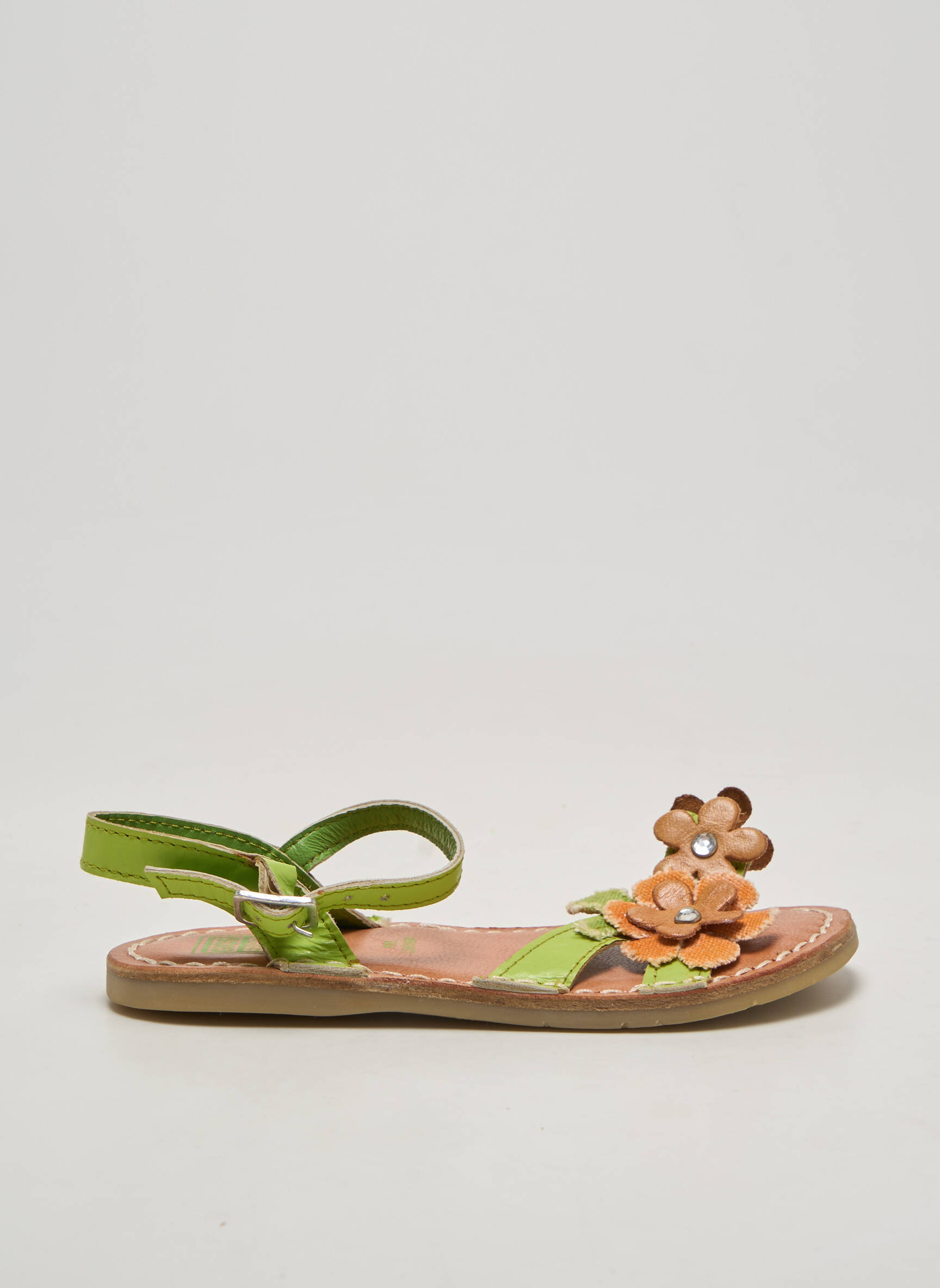 Sandales/nu pieds bout rond chiquet vert GIOSEPPO KIDS fille
