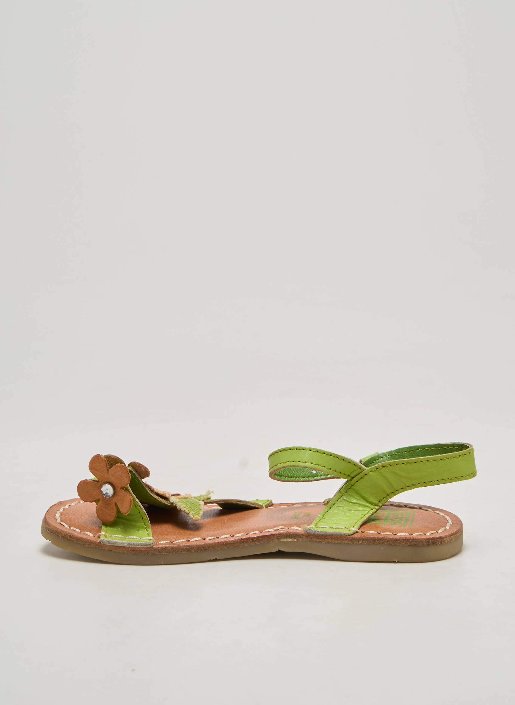 Sandales/nu pieds bout rond chiquet vert GIOSEPPO KIDS fille