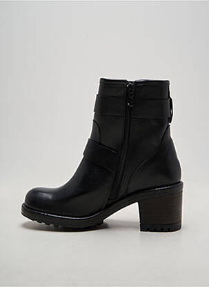 Bottines/boots matière lisse talon de 4 à 6cm noir E-COW femme