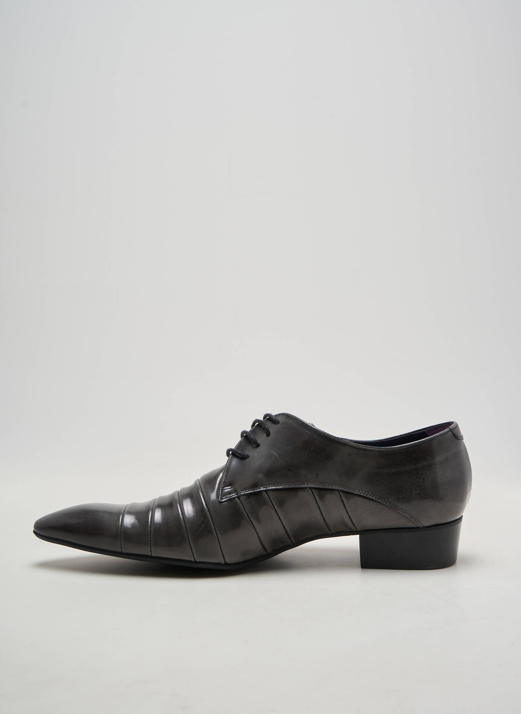 Derbies bout pointu talon plat jusqu'à 3cm gris PERTINI femme