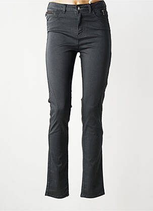 Pantalon slim tissage popeline taille normale gris KANOPE femme