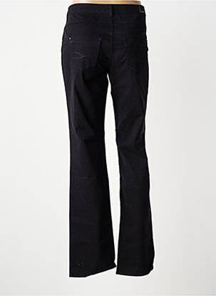 Pantalon droit fermeture zippée sous rabat boutonné taille normale noir KANOPE femme