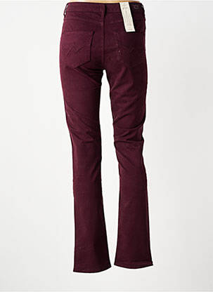 Pantalon droit stretch taille haute violet KANOPE femme