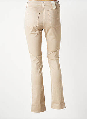 Pantalon slim tissage popeline taille normale beige KANOPE femme
