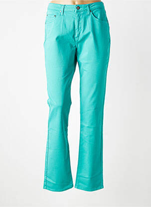 Pantalon droit stretch taille normale bleu KANOPE femme