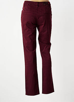Pantalon chino tissage popeline taille normale violet KANOPE femme