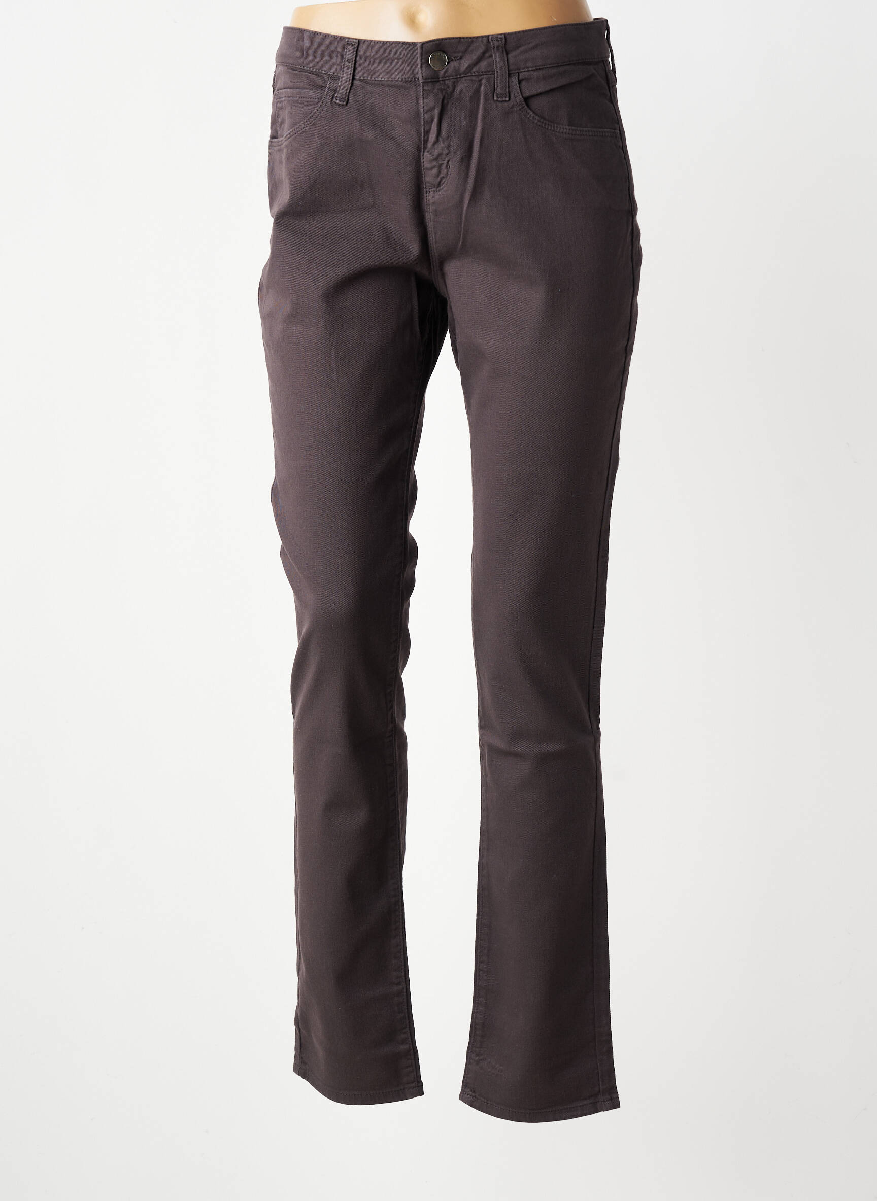 Jeans coupe slim stretch taille normale gris KANOPE femme