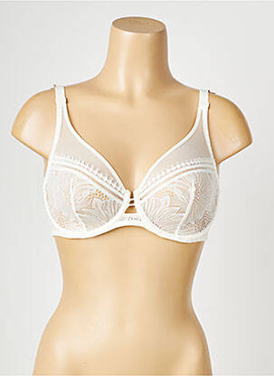 Soutien-gorge broderie haut soutien-gorge emboitant blanc SIMONE PERELE femme