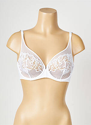 Soutien-gorge effet matière satinée haut soutien-gorge emboitant blanc SIMONE PERELE femme