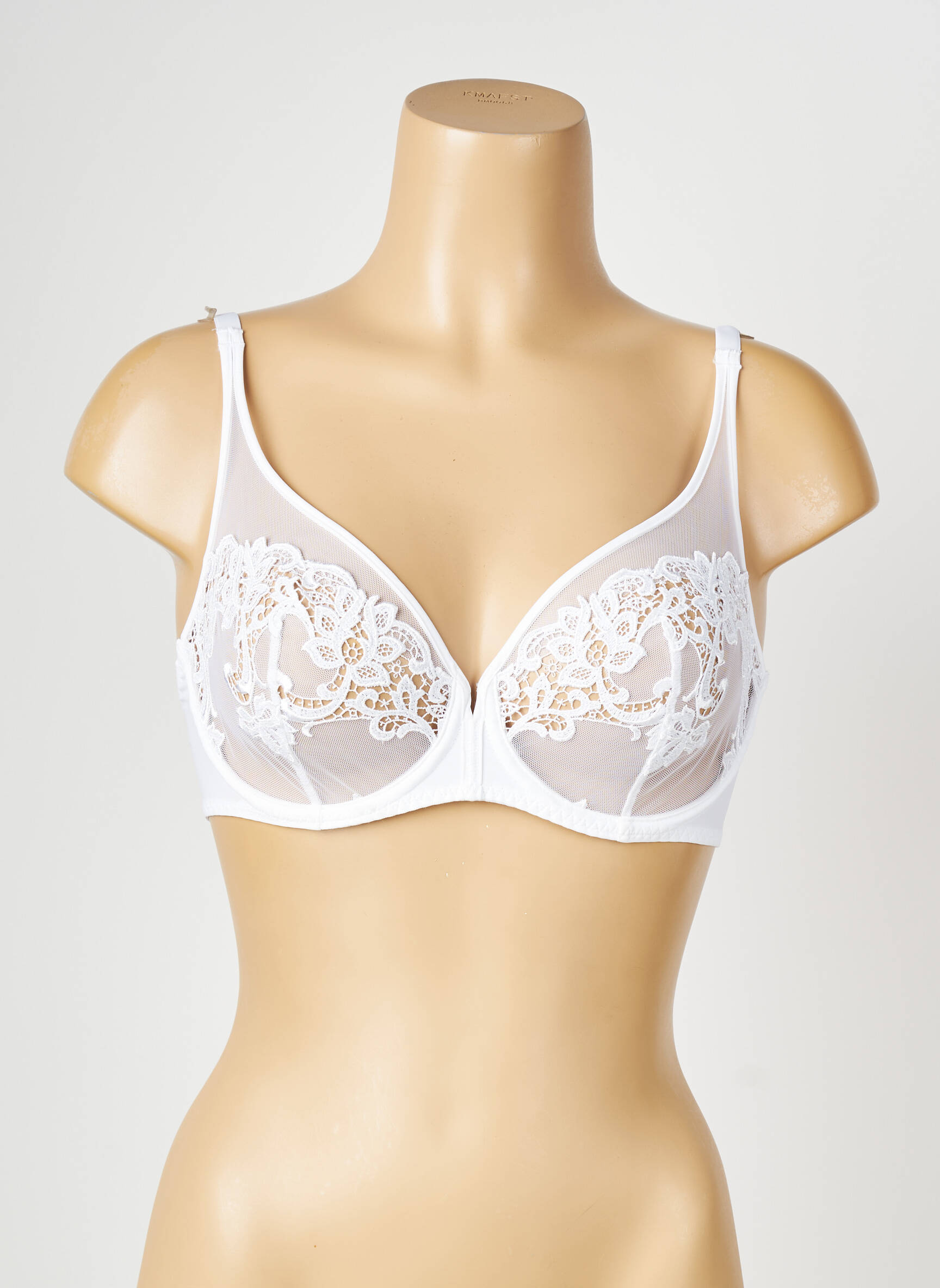 Soutien-gorge effet matière satinée haut soutien-gorge emboitant blanc SIMONE PERELE femme