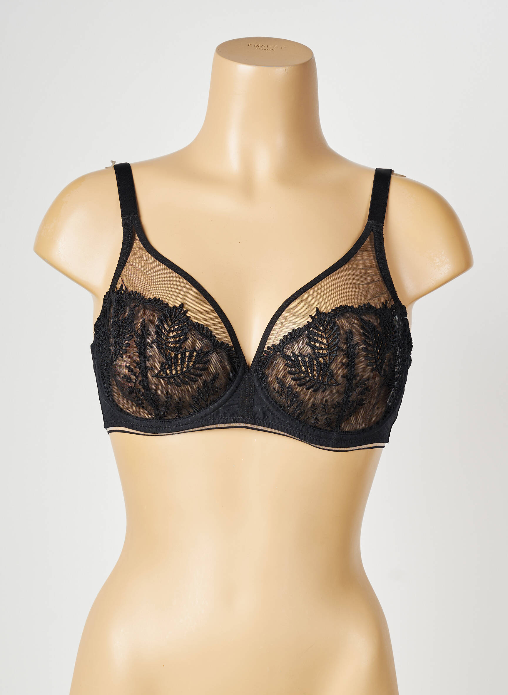 Soutien-gorge broderie haut soutien-gorge emboitant noir SIMONE PERELE femme