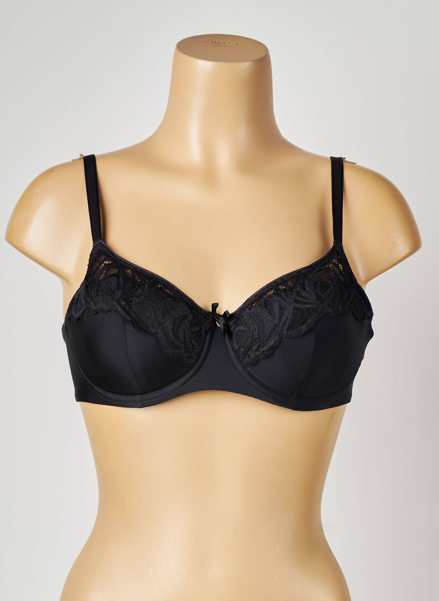 Soutien-gorge effet matière satinée haut soutien-gorge moulé noir FEMILET femme