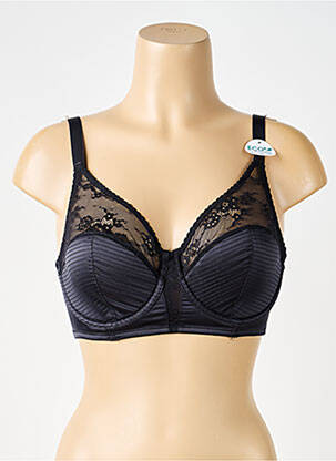 Soutien-gorge effet matière satinée haut soutien-gorge moulé noir DORINA femme