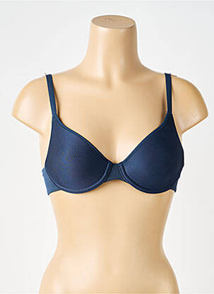 Soutien-gorge effet matière satinée haut soutien-gorge emboitant bleu CHANTELLE femme