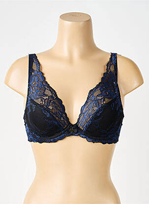 Soutien-gorge effet matière satinée haut soutien-gorge emboitant bleu VALEGE femme