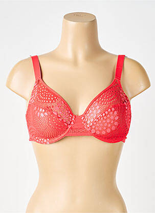 Soutien-gorge légère et transparente haut soutien-gorge emboitant rouge IMPLICITE femme