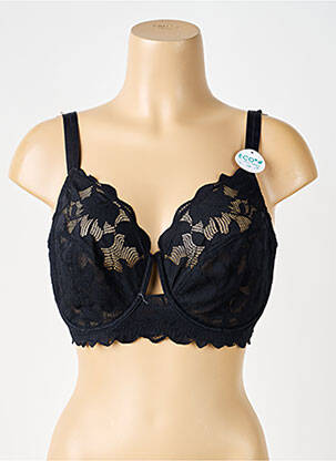Soutien-gorge légère et transparente haut soutien-gorge emboitant noir DORINA femme