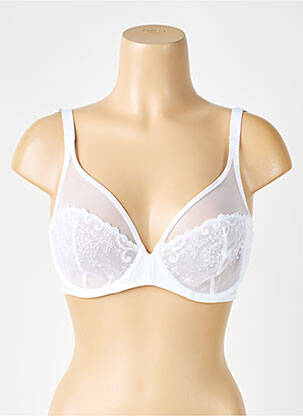 Soutien-gorge effet matière satinée haut soutien-gorge emboitant blanc SIMONE PERELE femme