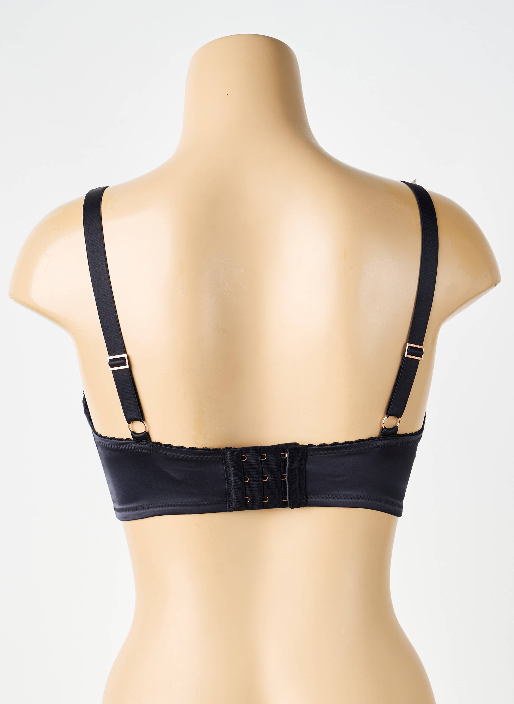 Soutien-gorge effet matière satinée haut soutien-gorge moulé noir DORINA femme