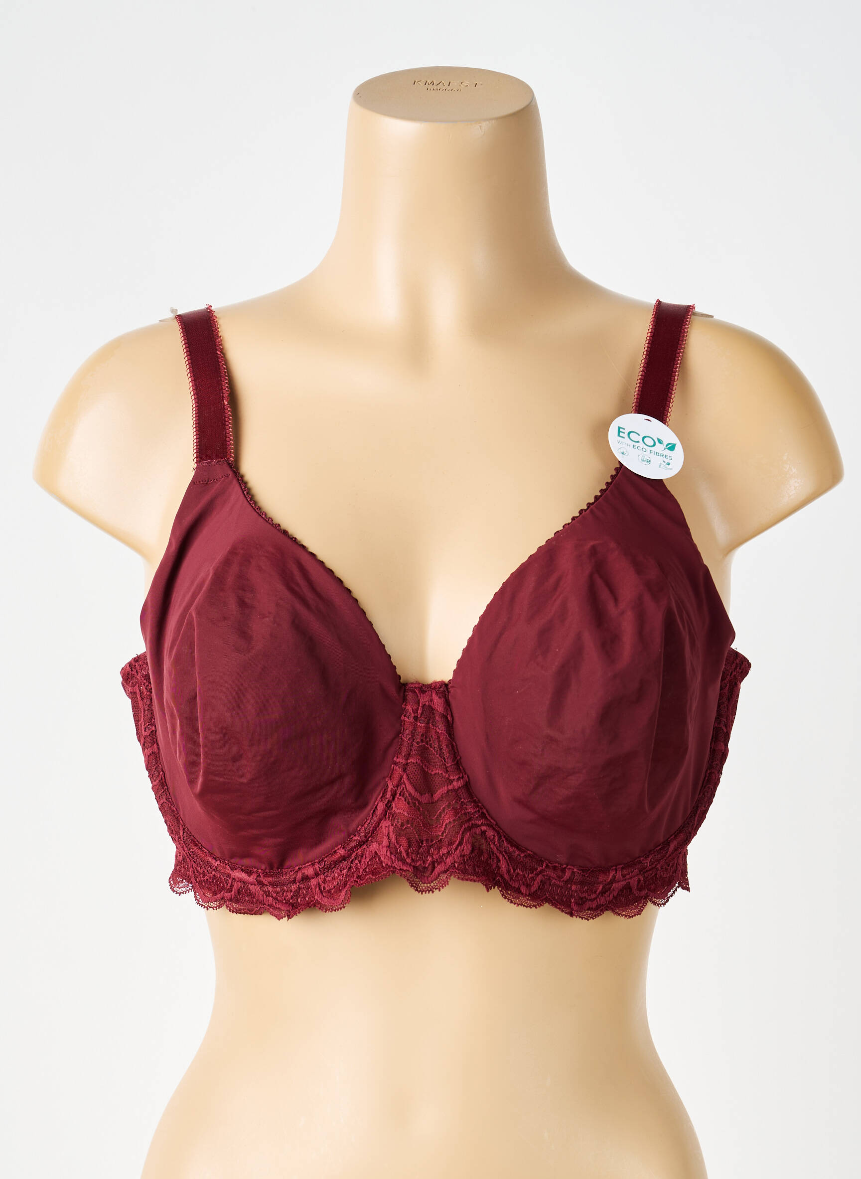 Soutien-gorge effet matière satinée haut soutien-gorge emboitant rouge DORINA femme