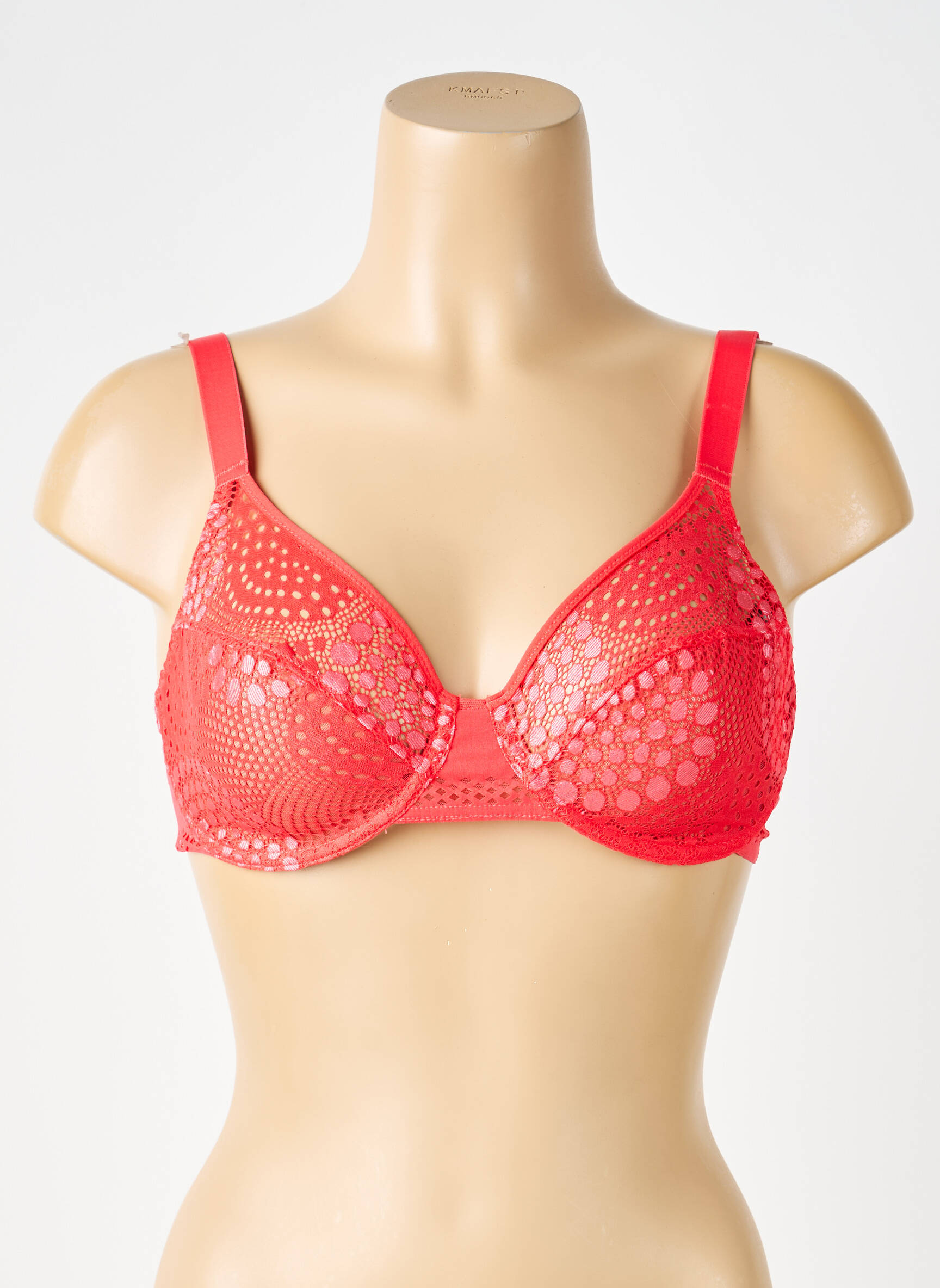 Soutien-gorge légère et transparente haut soutien-gorge emboitant rouge IMPLICITE femme