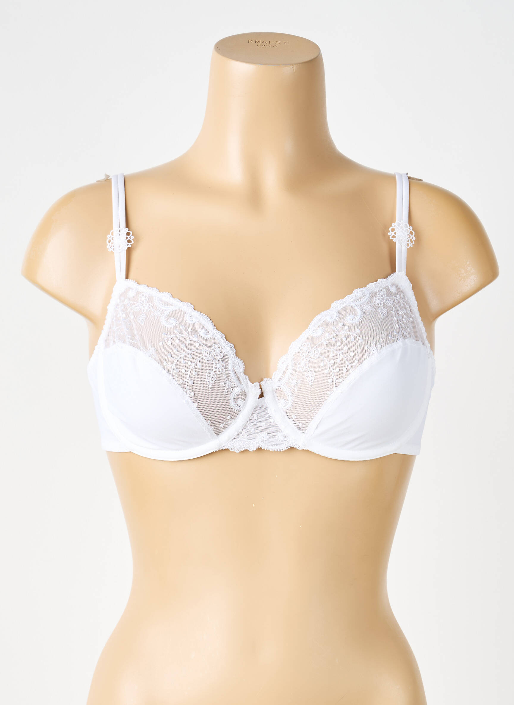 Soutien-gorge légère et transparente haut soutien-gorge emboitant blanc SIMONE PERELE femme