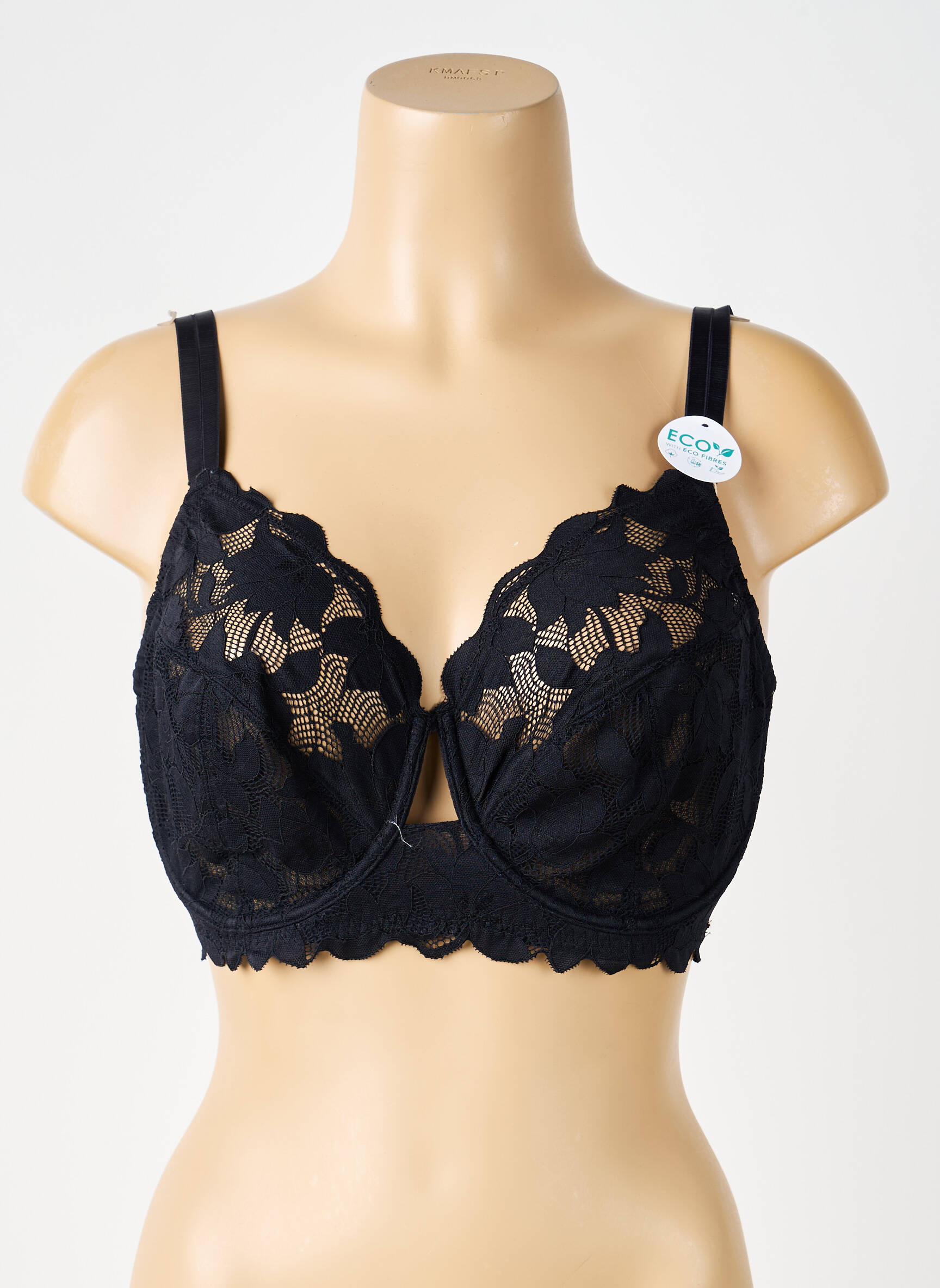 Soutien-gorge légère et transparente haut soutien-gorge emboitant noir DORINA femme
