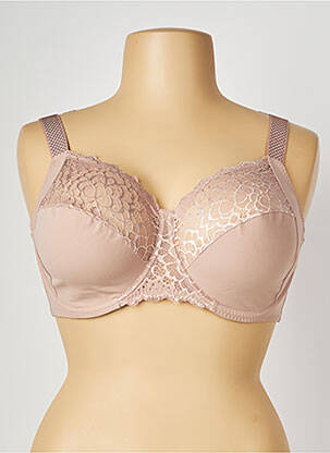 Soutien-gorge tissage dentelle haut soutien-gorge emboitant marron SIMONE PERELE femme